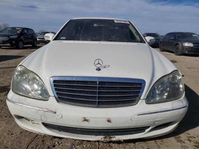 WDBNG84J75A458086 - 2005 MERCEDES-BENZ S 500 4MATIC WHITE photo 5