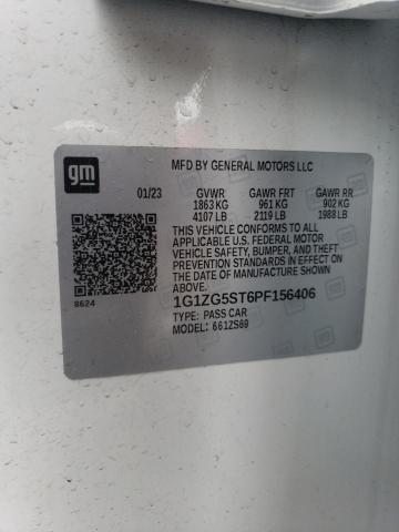 1G1ZG5ST6PF156406 - 2023 CHEVROLET MALIBU RS WHITE photo 12