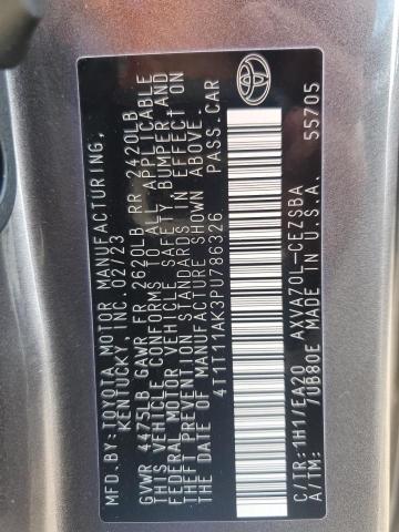 4T1T11AK3PU786326 - 2023 TOYOTA CAMRY SE NIGHT SHADE CHARCOAL photo 13