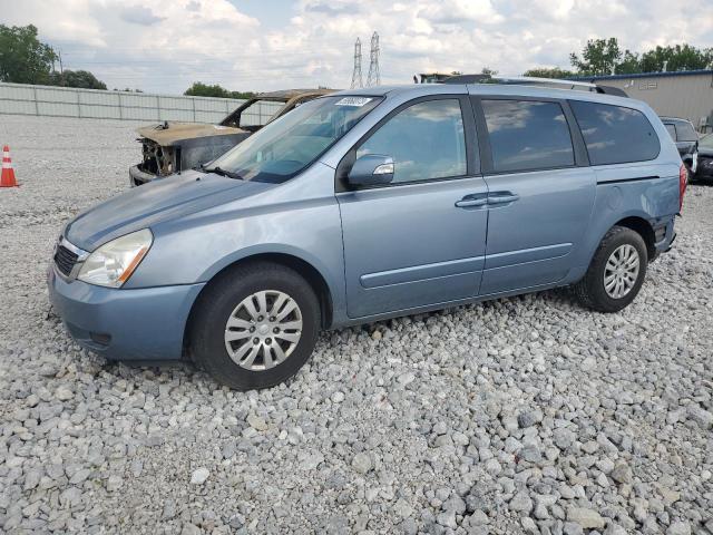 KNDMG4C76C6417363 - 2012 KIA SEDONA LX BLUE photo 1