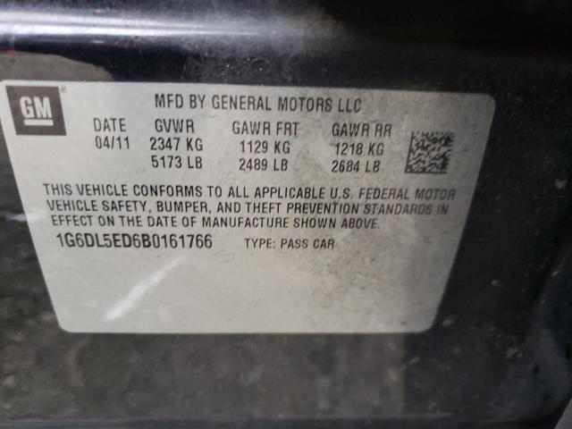 1G6DL5ED6B0161766 - 2011 CADILLAC CTS PERFORMANCE COLLECTION Черный фото 12