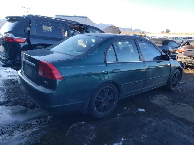 1HGES25771L049652 - 2001 HONDA CIVIC EX GREEN photo 3