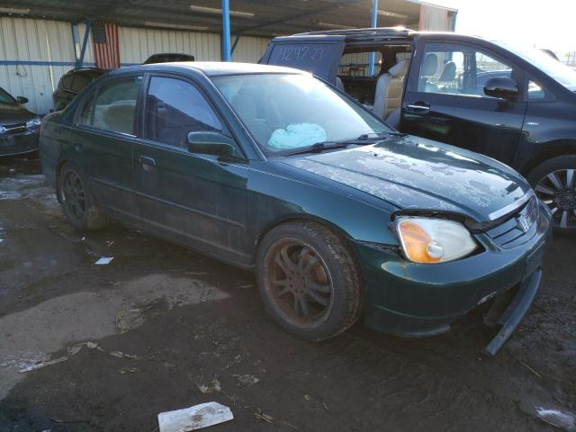 1HGES25771L049652 - 2001 HONDA CIVIC EX GREEN photo 4