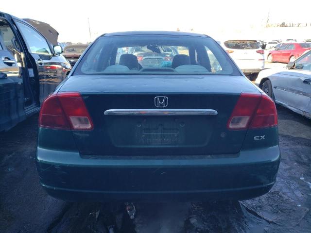 1HGES25771L049652 - 2001 HONDA CIVIC EX GREEN photo 6