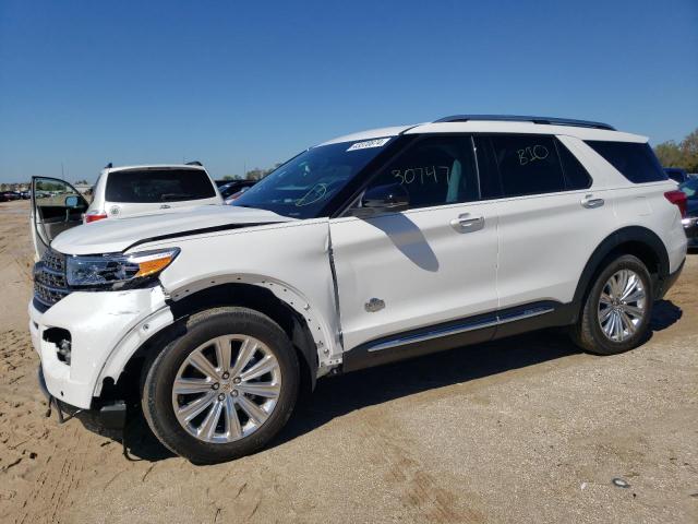 1FM5K8LC8MGC11556 - 2021 FORD EXPLORER KING RANCH WHITE photo 1