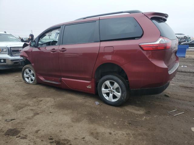 5TDKZ3DC6LS069085 - 2020 TOYOTA SIENNA LE MAROON photo 2