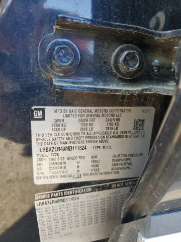 LRBAZLR49MD111824 - 2021 BUICK ENVISION PREFERRED BLUE photo 13