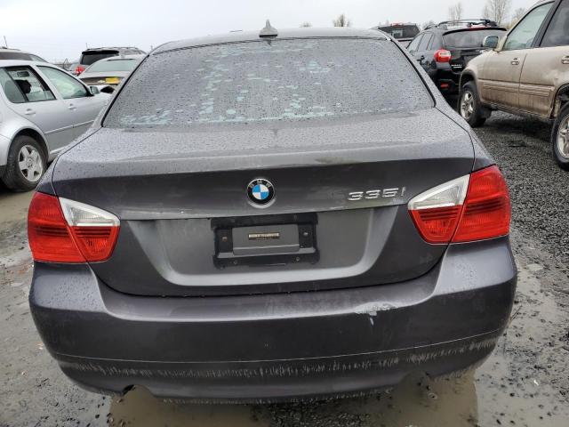 WBAVB73568KY64631 - 2008 BMW 335 I GRAY photo 6