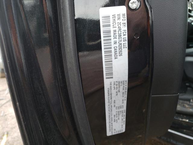 2C4RC3BG7LR282626 - 2020 CHRYSLER PACIFICA TOURING L Սև լուսանկար 13