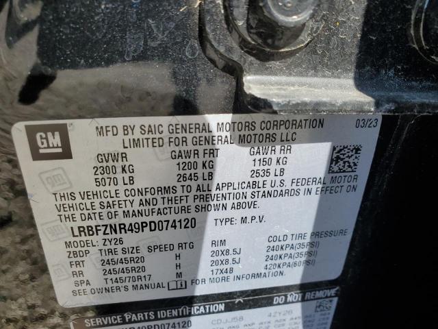 LRBFZNR49PD074120 - 2023 BUICK ENVISION ESSENCE შავი ფოტო 13