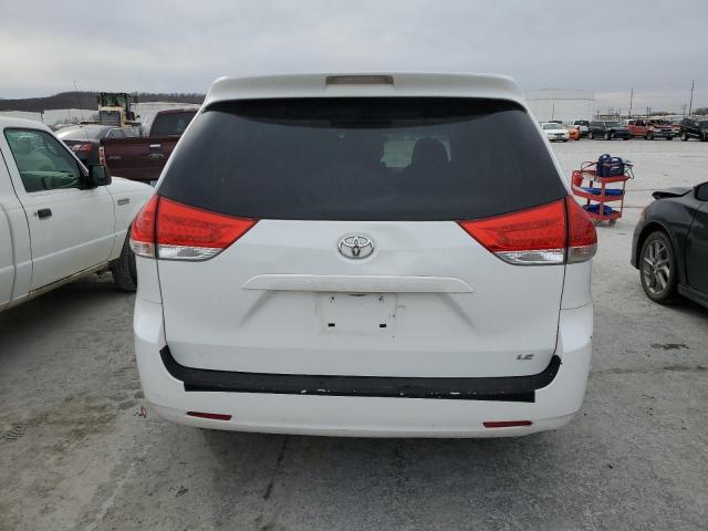 5TDKA3DCXCS015571 - 2012 TOYOTA SIENNA BASE WHITE photo 6