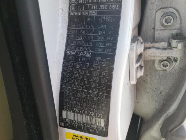 SALVP2RXXJH299120 - 2018 LAND ROVER RANGE ROVE SE WHITE photo 14