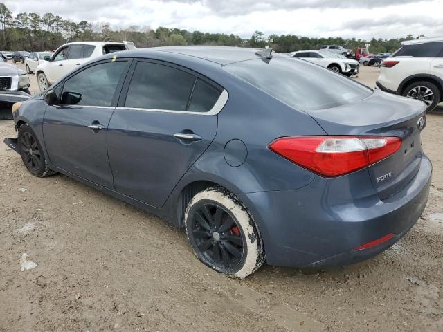 KNAFX4A89E5083646 - 2014 KIA FORTE EX BLUE photo 2