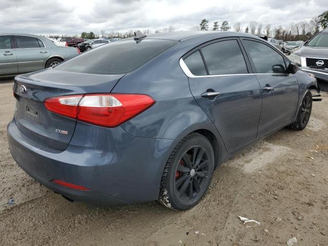 KNAFX4A89E5083646 - 2014 KIA FORTE EX BLUE photo 3