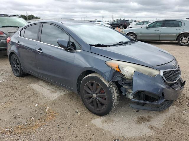 KNAFX4A89E5083646 - 2014 KIA FORTE EX BLUE photo 4