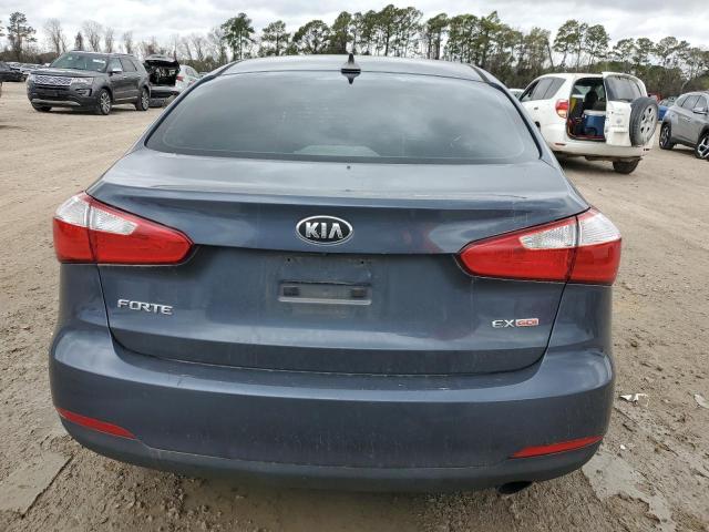 KNAFX4A89E5083646 - 2014 KIA FORTE EX BLUE photo 6