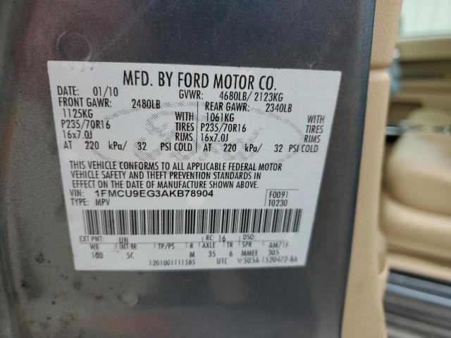 1FMCU9EG3AKB78904 - 2010 FORD ESCAPE LIMITED BLUE photo 13