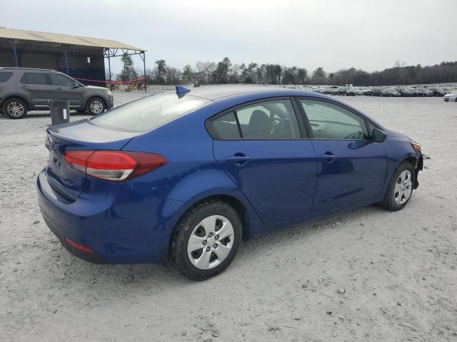 3KPFK4A75JE230763 - 2018 KIA FORTE LX BLUE photo 3