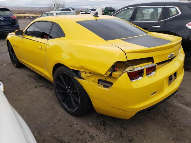 2G1FB1EV0A9218230 - 2010 CHEVROLET CAMARO LT YELLOW photo 2