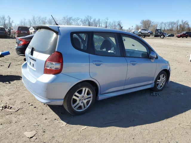 JHMGD38638S038981 - 2008 HONDA FIT SPORT BLUE photo 3