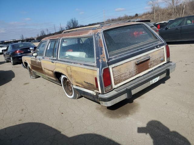 2FABP44F5FX237402 - 1985 FORD LTD CROWN VICTORIA COUNTRY SQUIRE BLUE photo 2