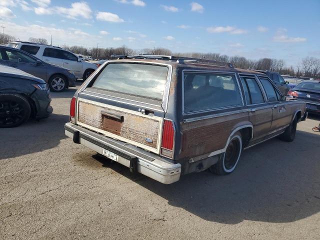 2FABP44F5FX237402 - 1985 FORD LTD CROWN VICTORIA COUNTRY SQUIRE BLUE photo 3