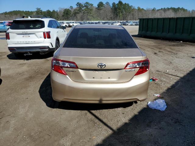 4T4BF1FK3CR272613 - 2012 TOYOTA CAMRY BASE GOLD photo 6