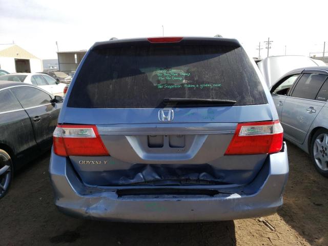 5FNRL38436B129254 - 2006 HONDA ODYSSEY EX BLUE photo 6