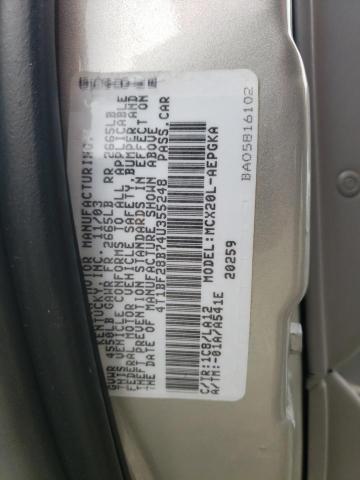 4T1BF28B74U355248 - 2004 TOYOTA AVALON XL SILVER photo 12