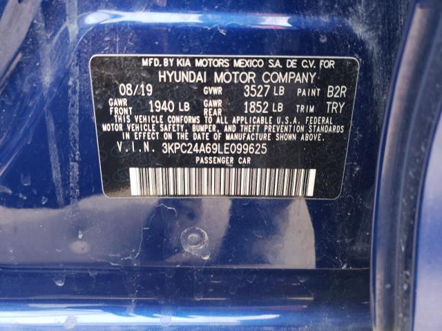 3KPC24A69LE099625 - 2020 HYUNDAI ACCENT SE BLUE photo 13