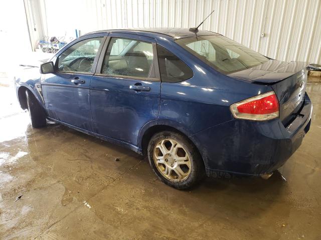 1FAHP35N38W211647 - 2008 FORD FOCUS SE BLUE photo 2