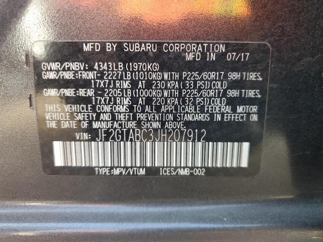 JF2GTABC3JH207912 - 2018 SUBARU CROSSTREK PREMIUM 灰色 照片 13