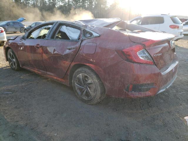 2HGFC2F68KH505454 - 2019 HONDA CIVIC LX RED photo 2