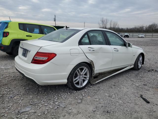 WDDGF4HB1CR223860 - 2012 MERCEDES-BENZ C 250 WHITE photo 3