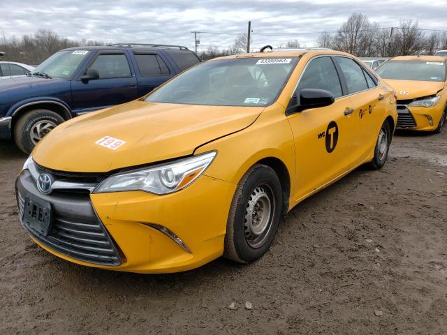 4T1BD1FK7FU155282 - 2015 TOYOTA CAMRY HYBRID YELLOW photo 1