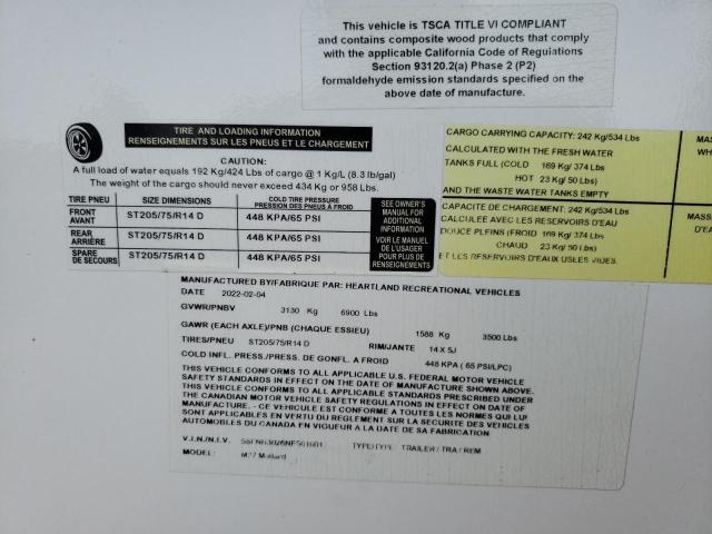 5SFNB3026NE501601 - 2022 HEARTLAND MALLARD 棕色 照片 10