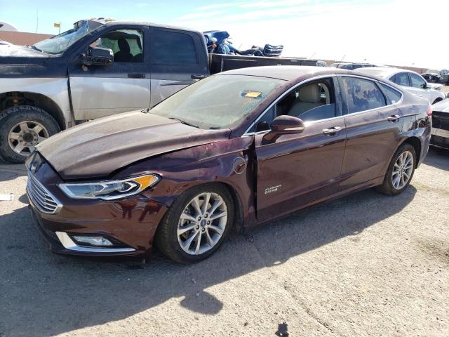 3FA6P0SU2HR209568 - 2017 FORD FUSION TITANIUM PHEV BURGUNDY photo 1