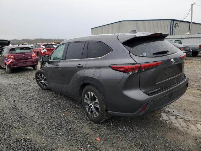 5TDGZRAH5NS103772 - 2022 TOYOTA HIGHLANDER XLE GRAY photo 2