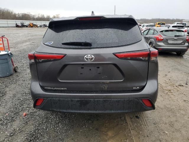 5TDGZRAH5NS103772 - 2022 TOYOTA HIGHLANDER XLE GRAY photo 6