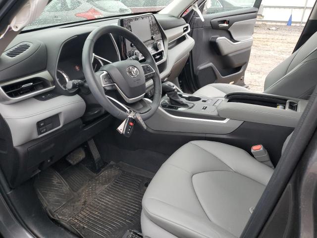 5TDGZRAH5NS103772 - 2022 TOYOTA HIGHLANDER XLE GRAY photo 7