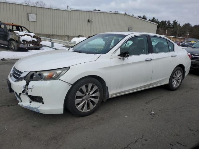 1HGCR3F83EA022143 - 2014 HONDA ACCORD EXL WHITE photo 1