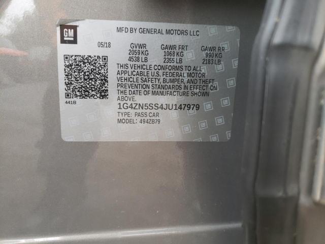 1G4ZN5SS4JU147979 - 2018 BUICK LACROSSE PREFERRED GRAY photo 12