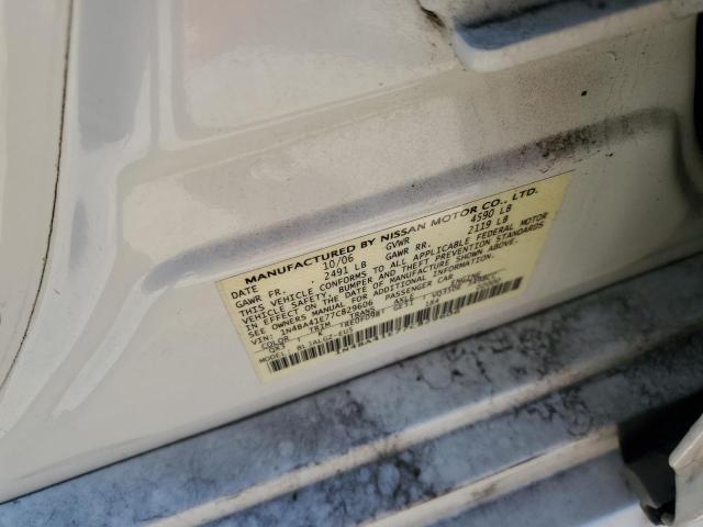 1N4BA41E77C829606 - 2007 NISSAN MAXIMA SE WHITE photo 12