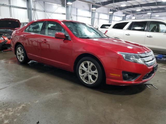 3FAHP0HA3CR151078 - 2012 FORD FUSION SE RED photo 4