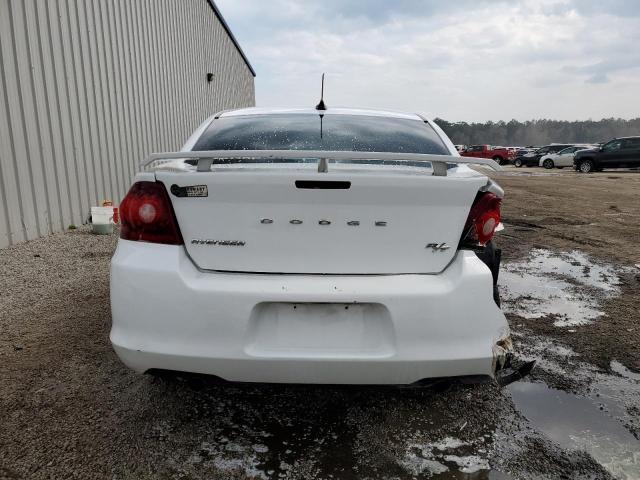 1C3CDZBG8EN214409 - 2014 DODGE AVENGER R/T WHITE photo 6