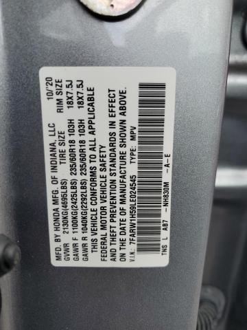 7FARW1H59LE024545 - 2020 HONDA CR-V EX SILVER photo 13