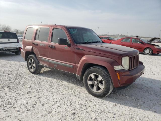 1J8GN28K28W132535 - 2008 JEEP LIBERTY SPORT RED photo 4