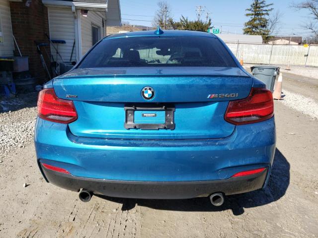 WBA2J7C01M7G43612 - 2021 BMW M240XI BLUE photo 6