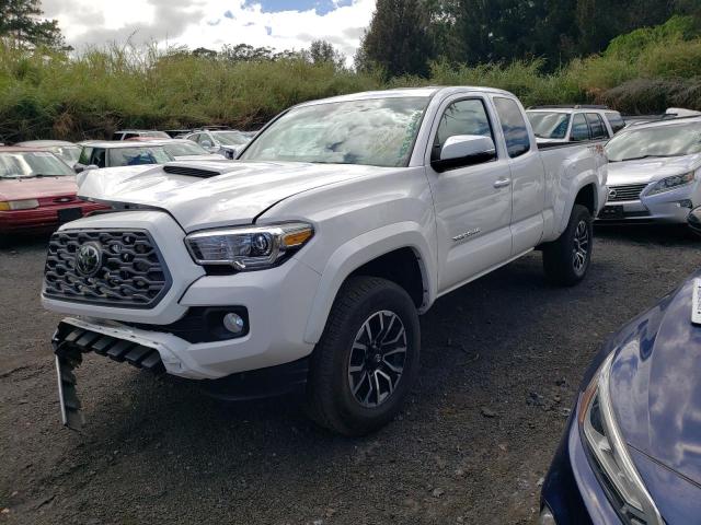 3TYSZ5AN0MT034632 - 2021 TOYOTA TACOMA ACCESS CAB WHITE photo 1