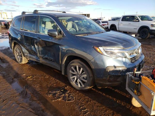 5FNYF6H53MB027480 - 2021 HONDA PILOT EXL BLUE photo 4